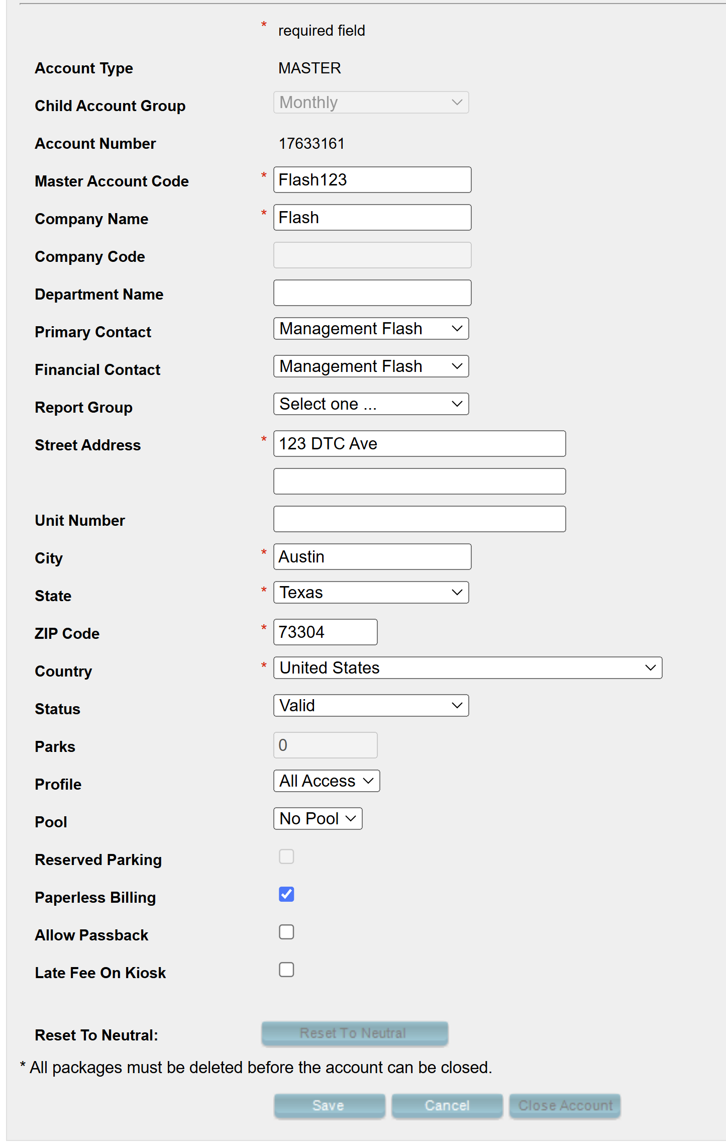 Monthly Master Account configuration – Flash Product Knowledge Base